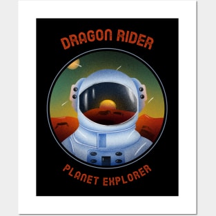 To the moon - Dragon rider Posters and Art